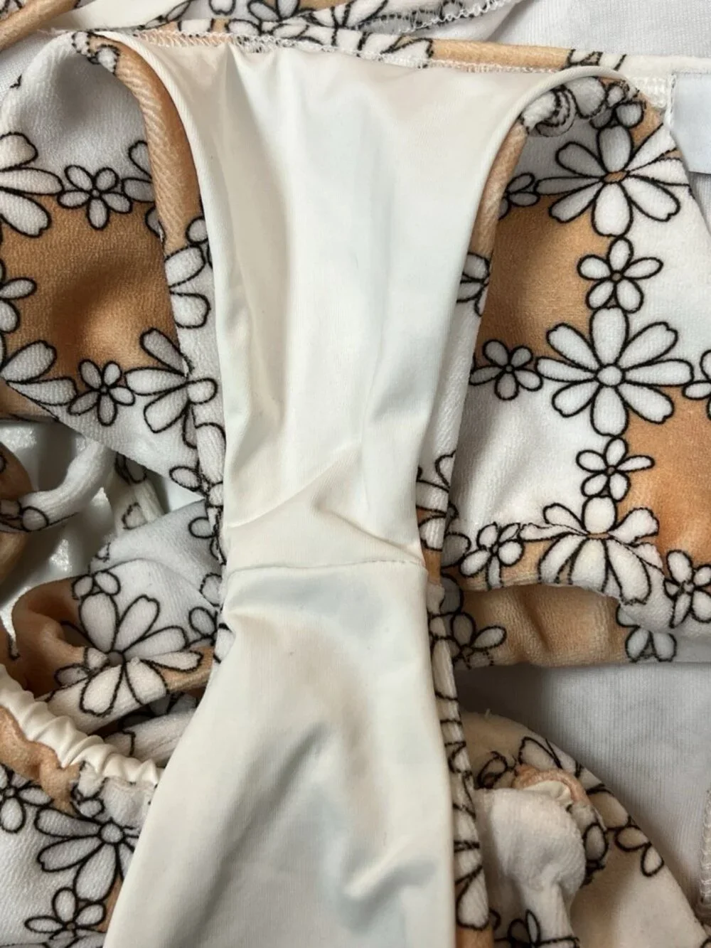 Frankies Bikinis 3 Pc Terry Skirt Set Size S/M Crop Top Midi Skirt and Bottoms